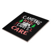 Camping Haar Niet Geïnteresseerd Grappig Tegeltje (Zijkant)