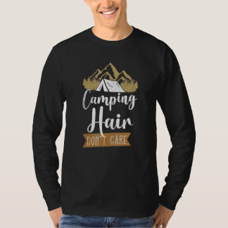 Camping Haar Niet Gezellige Tent Meisje T-shirt