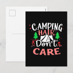 Camping Haar Niet Uitmaakt Grappig Feestdagenkaart