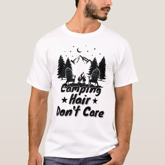 Camping Hair Don't Care T-shirt (Voorkant)