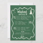 Camping Hand getrokken groene Bach vrijgezellenfee Kaart (Achterkant)