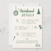 Camping Hand Schrijven Camp Green Bachelorette Par Kaart (Achterkant)