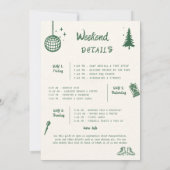 Camping Handgeschreven Camp Green Bachelorette Par Kaart (Achterkant)