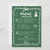 Camping Handgetekende Groene Boog Bachelorette-fee Kaart (Achterkant)