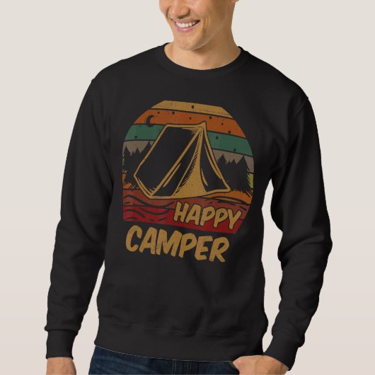Camping Happy Camper Campsite Scout Camp Trui (Voorkant)