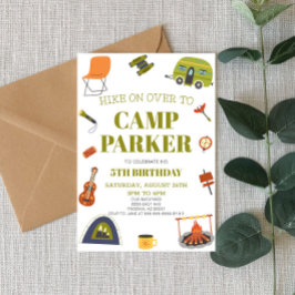 Camping Happy Camper Verjaardagsfeestje Kaart