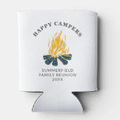 Camping Happy Campers Vacation Family Trip Custom Blikjeskoeler (Achterkant)