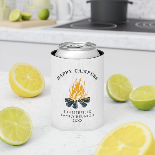 Camping Happy Campers Vacation Family Trip Custom Blikjeskoeler