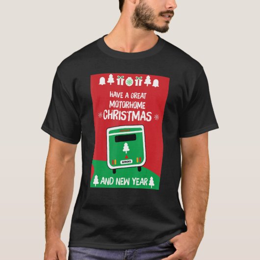 Camping Happy Christmas Camping Motorhome Rv T-shirt (Voorkant)