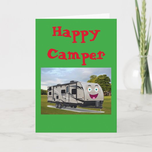 Camping Happy Retirement in de RV door Funnycoomb Kaart (Voorkant)