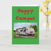 Camping Happy Retirement in de RV door Funnycoomb Kaart (Gele Bloem)