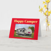Camping Happy Retirement in de RV door Funnycoomb Kaart (Gele Bloem)