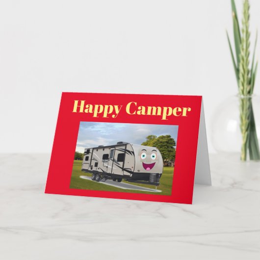 Camping Happy Retirement in de RV door Funnycoomb Kaart (Voorkant)
