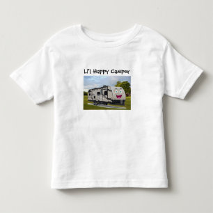Camping Happy Retirement in de RV door Funnycoomb Kinder Shirts