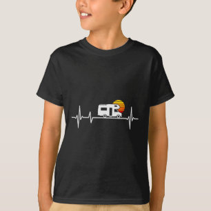 Camping Hartslag Rv Caravan Kampeerauto T-shirt