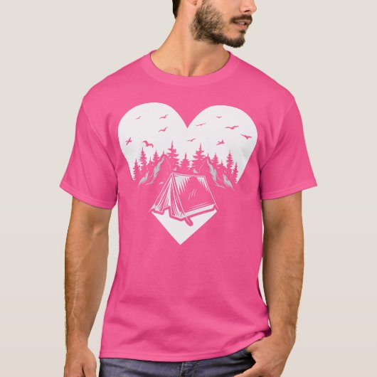 Camping Heart - Camper Camping T-shirt (Voorkant)