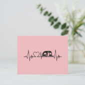 Camping Heartbeat-Briefkaart Briefkaart (Staand voorkant)