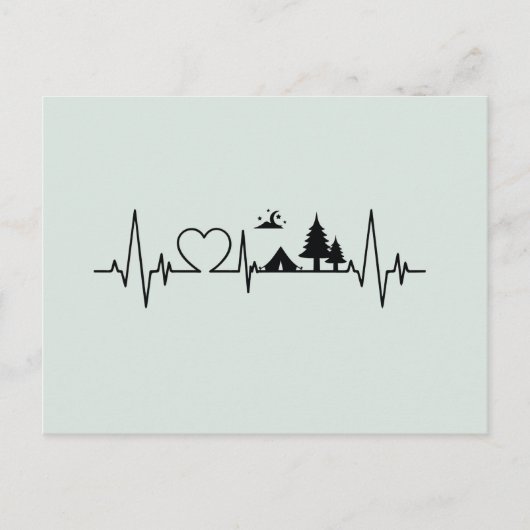 Camping Heartbeat-Briefkaart Briefkaart (Voorkant)