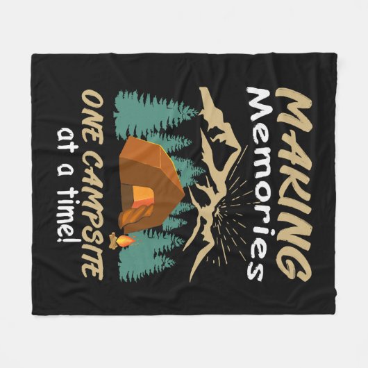 CAMPING Herinneringen maken Fleece Deken (Voorkant (Horizontaal))