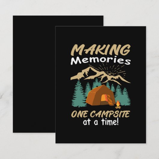 CAMPING Herinneringen maken Informatiekaartje (Voorkant / Achterkant)