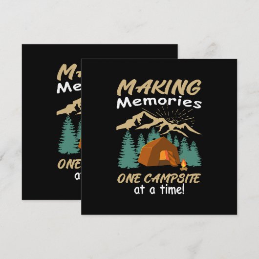 CAMPING Herinneringen maken Kaart (Voorkant / Achterkant)
