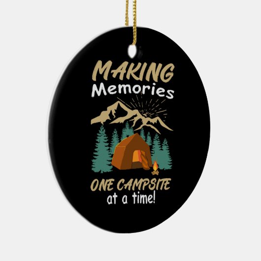 CAMPING Herinneringen maken Keramisch Ornament (Rechts)