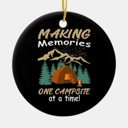 CAMPING Herinneringen maken Keramisch Ornament (Voorkant)