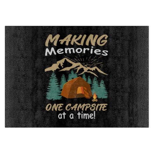 CAMPING Herinneringen maken Snijplank (Voorkant)