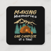 CAMPING Herinneringen maken Vierkante Visitekaartje (Voorkant)