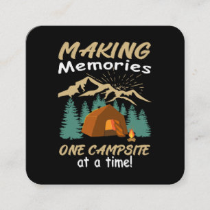 CAMPING Herinneringen maken Vierkante Visitekaartje