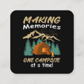 CAMPING Herinneringen maken Vierkante Visitekaartje (Achterkant)