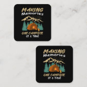 CAMPING Herinneringen maken Vierkante Visitekaartje (Voorkant / Achterkant)