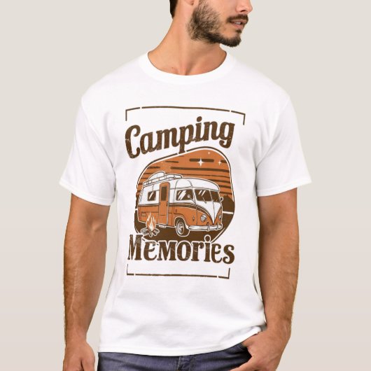 Camping Herinneringen, ontwerp T-shirt (Voorkant)