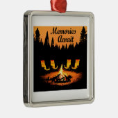 Camping Herinneringen wachten Metalen Ornament (Rechts)