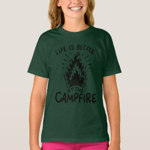 Camping - Het leven is beter bij het kampvuur T-shirt