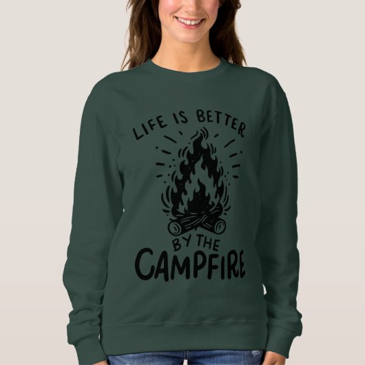 Camping - Het leven is beter bij het kampvuur Trui (Voorkant)