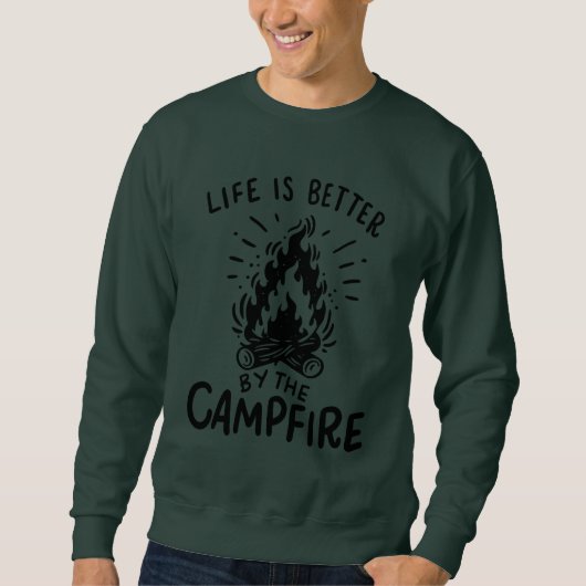 Camping - Het leven is beter bij het kampvuur Trui (Voorkant)