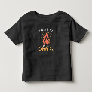 Camping - het leven is beter door de kampvuur kinder shirts
