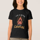 Camping - het leven is beter door de kampvuur Tri-Blend shirt (Voorkant)