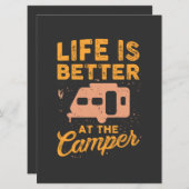 Camping - Het leven is beter in de Camper (Voorkant / Achterkant)