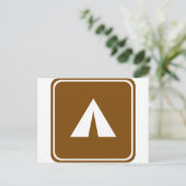 Camping Highway Sign Briefkaart (Staand voorkant)