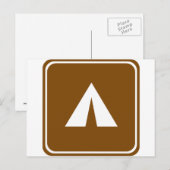 Camping Highway Sign Briefkaart (Voorkant / Achterkant)