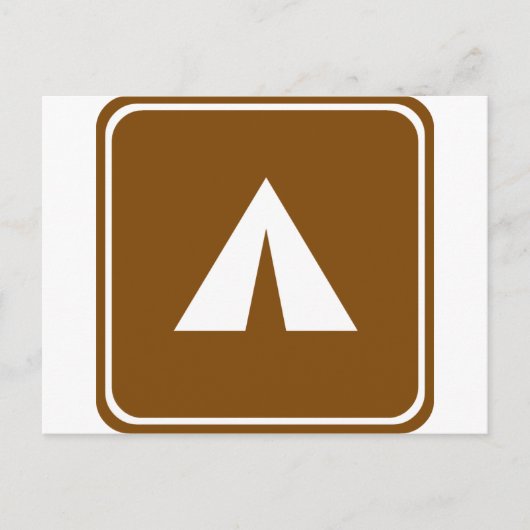 Camping Highway Sign Briefkaart (Voorkant)