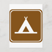 Camping Highway Sign Briefkaart (Voorkant)