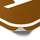 Camping Highway-teken Poster (Hoek)