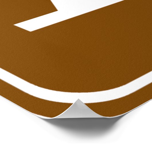 Camping Highway-teken Poster (Hoek)