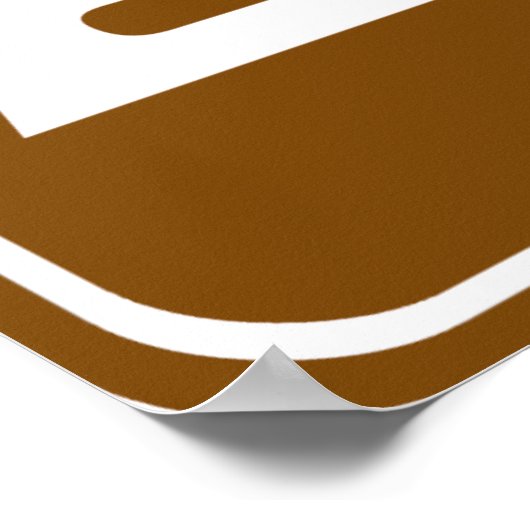 Camping Highway-teken Poster (Hoek)