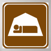 Camping Highway-teken Poster (Voorkant)