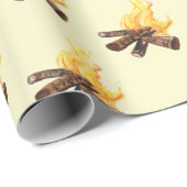 Camping Hiking Adventure met gele kampeerplaatsen Cadeaupapier (Rol Hoek)