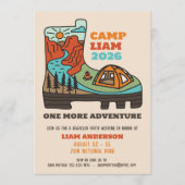 Camping Hiking Bachelor Party Weekend Invitation Kaart (Voorkant)